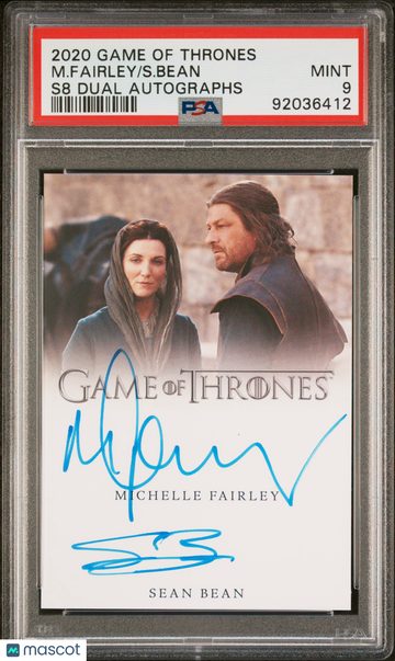 2020 Game Of Thrones Season 8 Dual Autographs S. Bean M. Fairley PSA 9