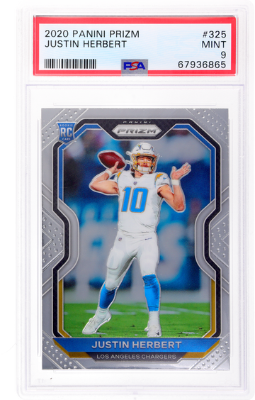 2020 Panini Prizm Justin Herbert Rookie RC #325 PSA 9