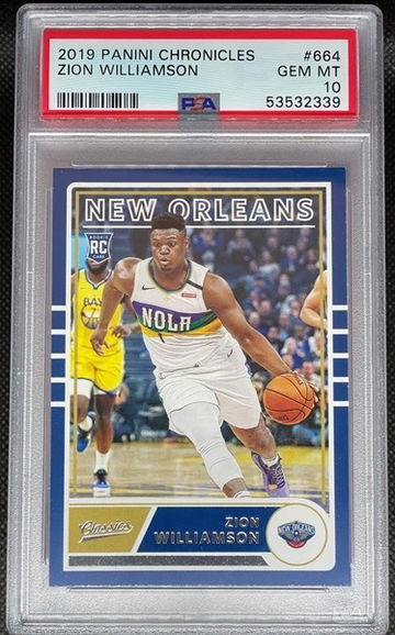 PSA 10 2019 Panini Chronicles Classics Zion Williamson #664 RC Low Pop