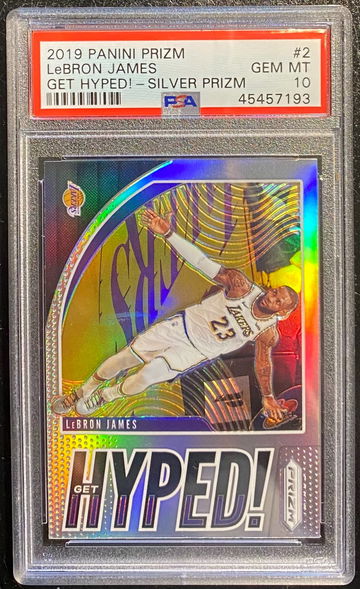 2018-19 Get Hyped Lebron James Lakers Silver Prizm POP 15 