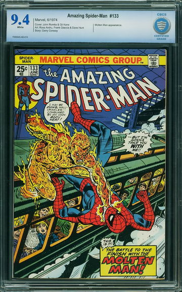 AMAZING SPIDER-MAN #133, CBCS 9.4 NM