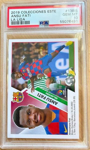2019 Ansu Fati Este Sticker PSA 10