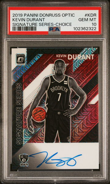 2019 Donruss Optic Signature Series Choice Kevin Durant #47 PSA 10