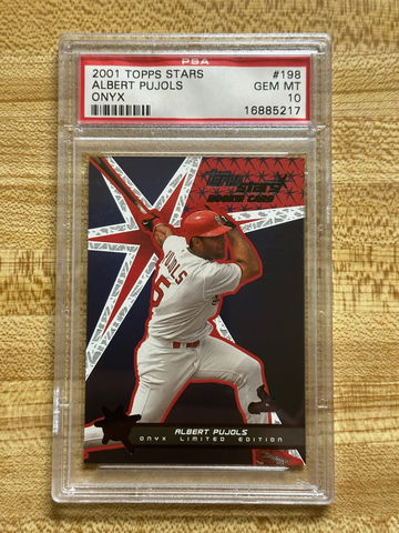 2001 Topps Stars Albert Pujols Rookie Card Onyx  #’d /99 PSA 10 Gem Mint *pop 2