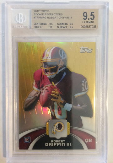 2012 Topps Rookie Refractors Robert Griffin III Rookie Rc BGS 9.5 GEM MINT TRUE GEM 