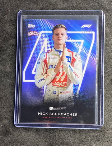 2021 Topps F1 Lights Out - Mick Schumacher /99 Blue