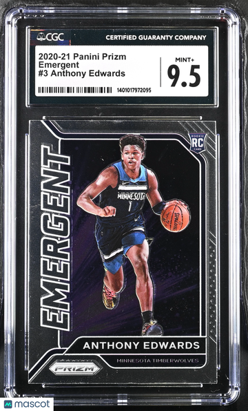2020 Panini Prizm Emergent Anthony Edwards #3 CGC 9.5