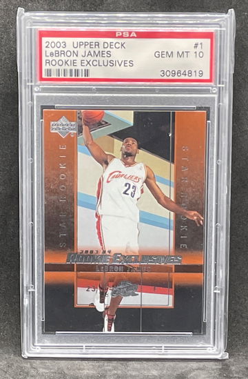 2003 Upper Deck Lebron James Rookie Exclusives PSA 10