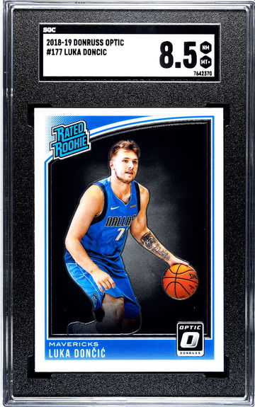 2018-19 Panini Donruss Optic LUKA DONCIC #177 Rated Rookie RC SGC 8.5 