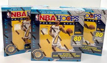 3x 2019-2020 PANINI NBA HOOPS PREMIUM STOCK MEGA BOX EXCLUSIVE FACTORY SEALED