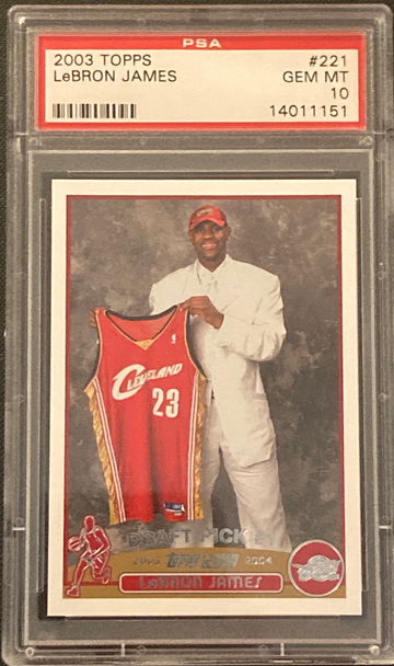 2003-04 Lebron James Topps Rookie PSA 10 GEM MINT RC #221 Cavs Lakers  