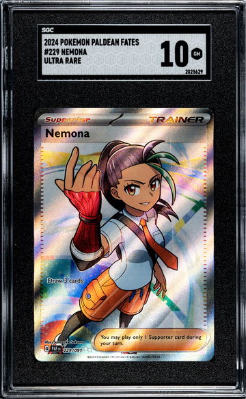 2024 Pokémon Scarlet & Violet Paldean Fates Trainer Nemona #229/091 SGC 10