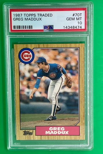 Greg Maddux 1987 Topps traded psa 10