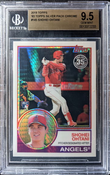 2018 Topps Silver Pack Chrome Shohei Ohtani BGS 9.5