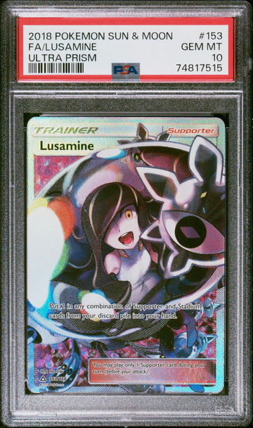2018 Pokemon Ultra Prism Ultra Rare Lusamine #153 PSA 10
