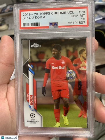 2019 Topps Chrome UEFA Champions League Sekou Koita #78 PSA 10