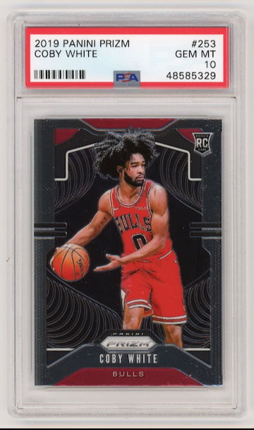 Coby White 2019 Prizm PSA 10 Rookie