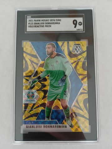 2021 Euro Mosaic Gianluigi Donnarumma Gold Reactive SGC 9 (SHIPS TRACKED FROM CANADA)