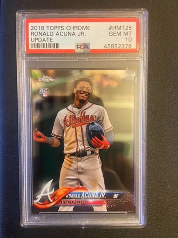 Ronald Acuna topps chrome Rc psa 10