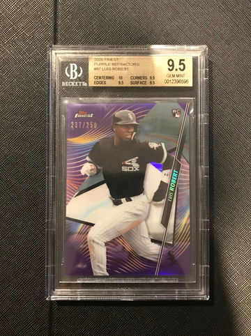 2020 Topps Finest Luis Robert Purple Refractor Rookie #97 BGS 9.5 Gem Mint RC