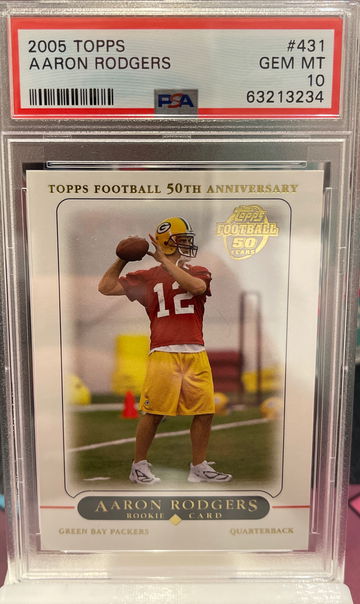 2005 TOPPS AARON RODGERS RC ROOKIE CARD #431 PSA 10 GEM MINT PACKERS