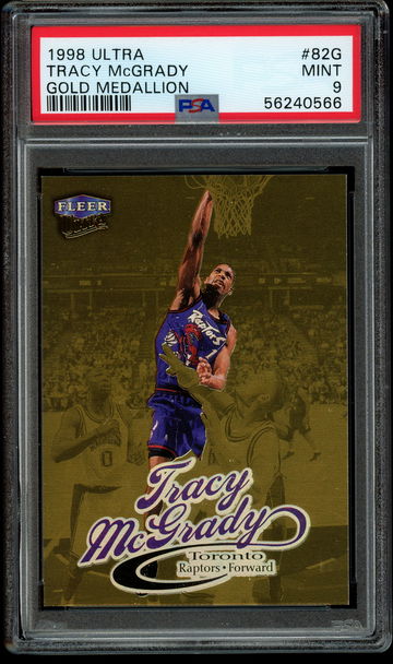 1998 FLEER ULTRA GOLD MEDALLION #82G TRACY MCGRADY PSA MINT 9