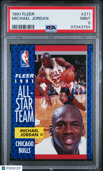 1991 Fleer Michael Jordan #211 PSA 9