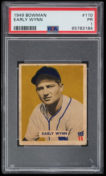 1949 Bowman Early Wynn ROOKIE #110 PSA 1 PR 