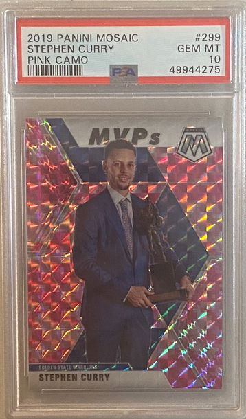 2019 Mosaic Stephen Curry MVP Pink Camo PSA 10