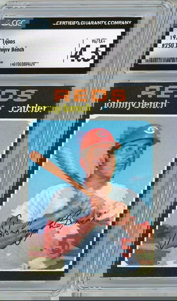 1971 Topps Johnny Bench #250 CGC 4.5 P1347