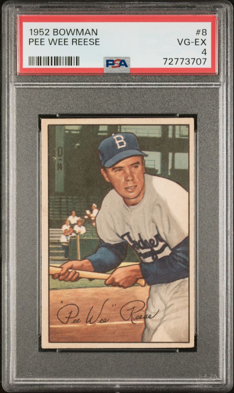 1952 Bowman Pee Wee Reese #8 PSA 4 VG-EX Brooklyn Dodgers HOF