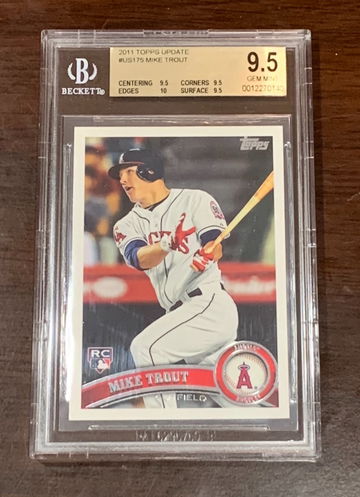 2011 Topps Update Mike Trout BGS 9.5