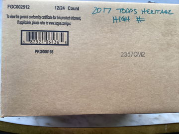2017 Topps Heritage Baseball High Number 12 box case
