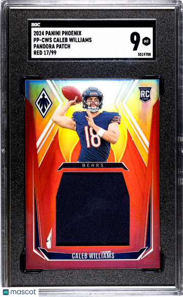 2024 Panini Phoenix Caleb Williams #PP-CWS Pandora Patch Red SGC 9