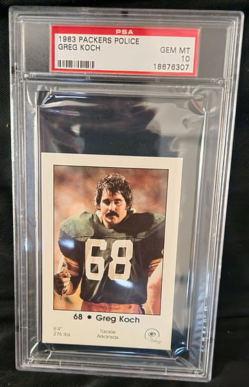 1983 Packers Police Greg Koch Rookie PSA 10