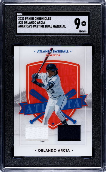 2021 Chronicles #22 Orlando Arcia America's Pastime Dual Material SGC 9