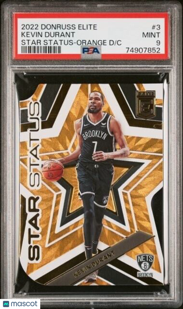 2022 Panini Donruss Elite Kevin Durant #3 Orange Die-Cut PSA 9