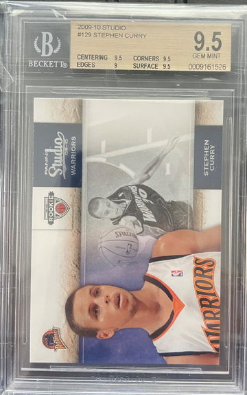 2009-10 Panini Studio Stephen Curry Rookie RC BGS 9.5 GEM MINT