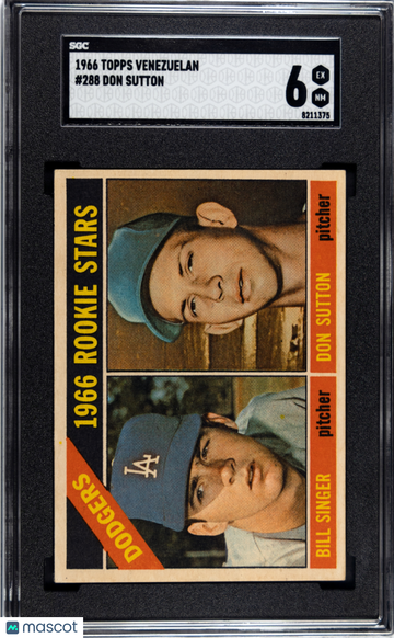 1966 Topps Venezuelan Baseball Don Sutton #288 SGC 6