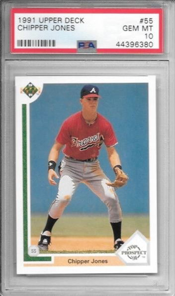1991 Upper Deck Chipper Jones RC, PSA 10 - 20% below comps