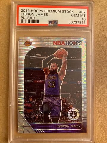 2019 Hoops Premium Stock Lebron James Pulsar PSA 10