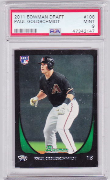 2011 Bowman Draft Paul Goldschmidt #108 PSA 9