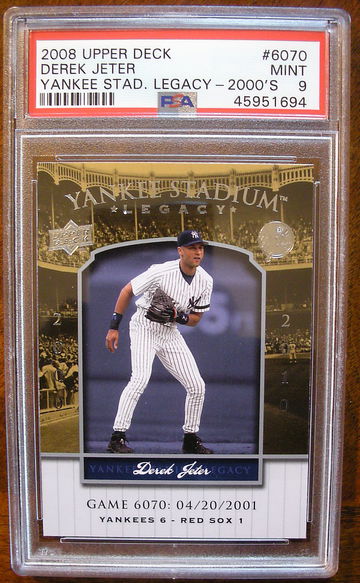 Derek Jeter 2008 UD Yankee Stadium Legacy #6070 PSA 9