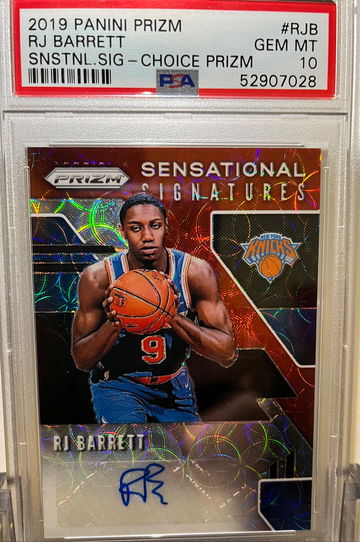 2019 RJ Barrett Prizm Sensational Signatures Choice Rookie Auto PSA 10
