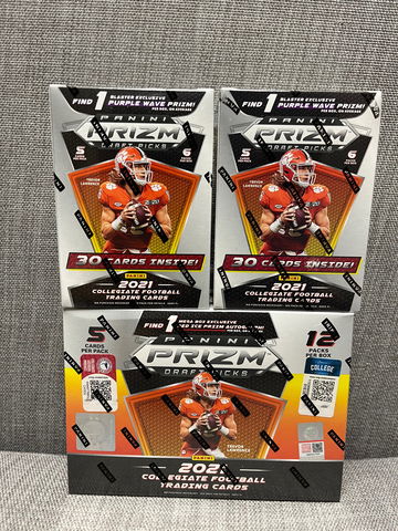 2021 Prizm Draft Picks Football Lot - 2 Blasters / 1 Mega