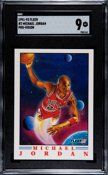 1991-92 Fleer #2 Michael Jordan Pro Vision SGC 9