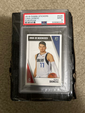 2018 Panini Stickers #428 Luka Doncic European PSA 9
