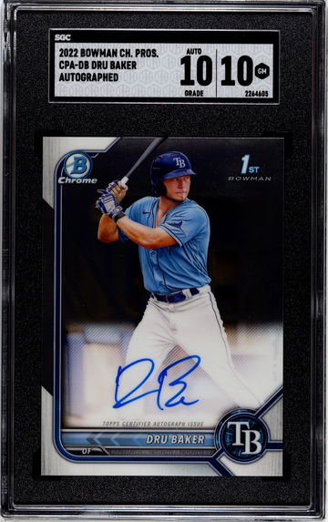 SGC 10 2022 Bowman Chrome Dru Baker Auto