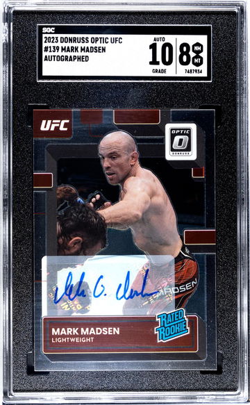 2023 Donruss Optic UFC Mark Madsen #139 RC Auto SGC 8 Auto 10
