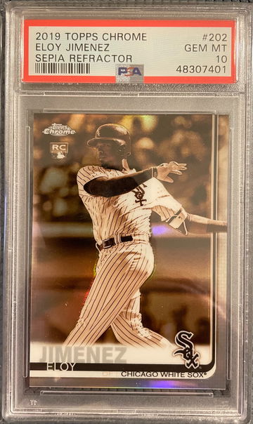 2019 Topps Chrome Sepia Refractor Eloy Jimenez #202 PSA 10 GEM MINT